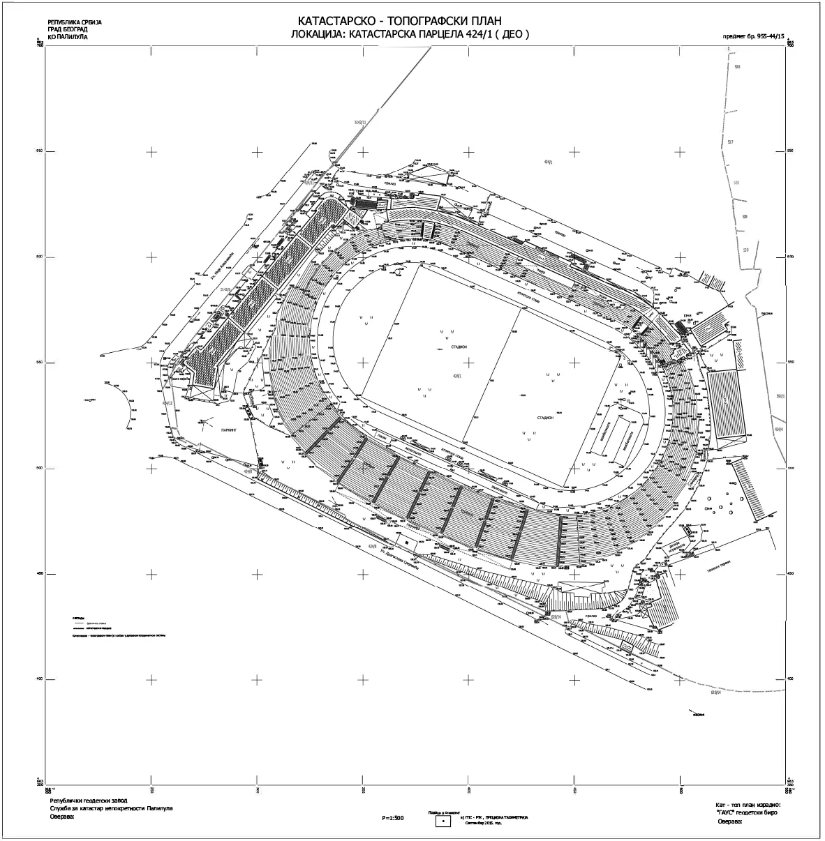 Katastarsko topografski plan Stadion OFK